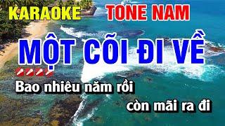 Một Cõi Đi Về Karaoke Tone Nam Nhạc Sống Dễ Hát | Nguyễn Linh