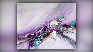 Easy Abstract Painting for Beginners / Palette Knife Technique / Demo #061