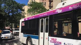 Old gen hybrid shuttle bus for the A train at 181 street