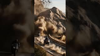 摩托车队山路遇巨石滚落！Rockfall near miss on motorcycle ride 实拍惊魂瞬间#摩托骑行 #GoPro实拍 #生死一瞬 #rockfall #惊险瞬间 #travel