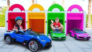 Roma and Oliver Match Car Colors to Garages | Learn colors