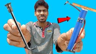 How to repair Chinese Air pump using cycle spokes.  // cycle pump repair