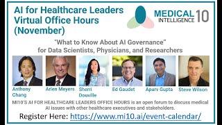 November 26, 2024: AI for Healthcare Leaders – Virtual Office Hours