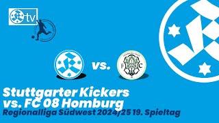 19. Spieltag Regionalliga Südwest 2024/25 Spielbericht Stuttgarter Kickers - FC 08 Homburg