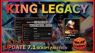 KING LEGACY Script Pastebin 2024 UPDATE 7 HALLOWEEN AUTO FARM | AUTO QUEST (WORK LEVEL 4800)