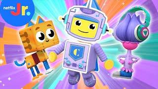 Build Toys With Charlie 🟣 Charlie’s Colorforms City | Netflix Jr.