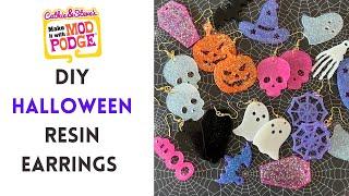 DIY Halloween Resin Earrings