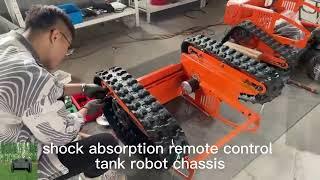 remote controlled rubber track lawn mower robot made by Vigorun Tech, Vigorun track tank lawnmower