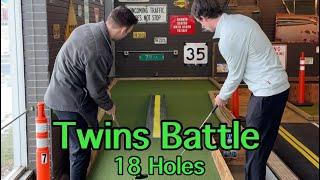 We mini golfed with identical twins (18 Hole Match) TWINS BATTLE