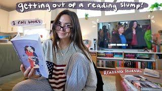 FALL READING VLOG  3 books that got me out of a reading slump, & reading journaling