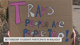 Bettendorf High School students participate in 'We Say Gay' walkout