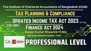 PL-Tax Planning & Compliance - Class 1 - Ranjan Kumar Bhowmik FCMA