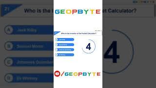 Who is the inventor of pocket calculators? #Shorts #ytshorts #geopbyte