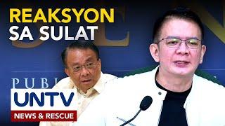 SP Escudero comments on ES Bersamin letter on execs attendance at Senate hearing of Duterte arrest
