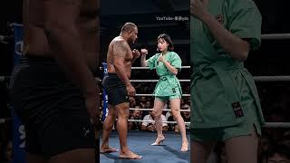 Karate girl bravely beats a man who disrespects women #kungfu #fight #boxing #ai