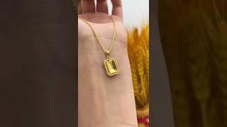 Discover Your Unique Charm! SUNFEEL 999 Gold Chocolate Square Pendant Necklace #jewelry