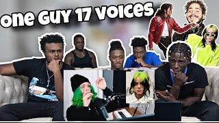 One Guy, 17 Voices (Billie Eillish, Michael Jackson, Post Malone & MORE)REACTION !