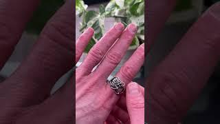 Sterling silver sculpture ring handmade by Roxann Lizardi