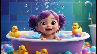 Splish, Splash, A Rainbow Bath | Fun Nursery Rhyme for Kids | Sing-Along Song