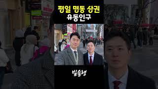 360도 회전, 평일 명동 상권의 유동인구