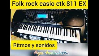 organo teclado casio ctk 811 Ex, tutorial demostración folk rock adoración etc, programación