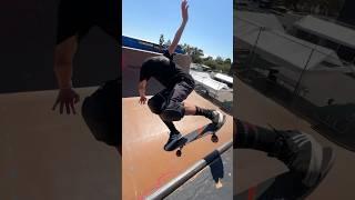 Kickflip mute disaster on vert