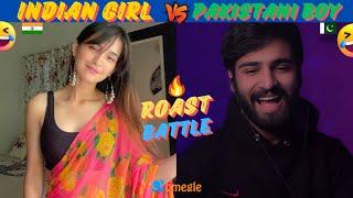 ROAST BATTLE - INDIAN GIRL vs PAKISTANI BOY ON OMEGLE | Trolling indian girls on omegle