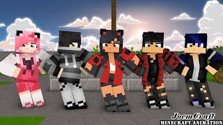 APHMAU FRIENDS DANCE CREW | CHICKEN WINGS MEME | GANGNAM STYLE | SHUFFLE DANCE - Minecraft Animation