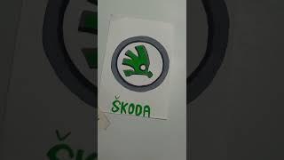 SKODA CAR LOGO DRAWING, COMMENT YOUR FAVOURITE LOGO,#skoda