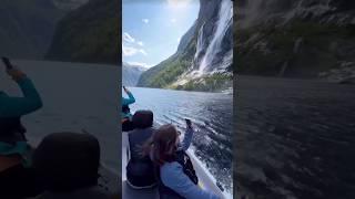 Chasing Waterfalls in the Heart of the Fjords#adventuretime   #FjordAdventure #viralshorts#waterfall