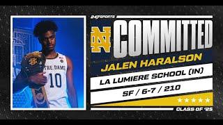 WATCH: 5-star SF Jalen Haralson announces college commitment to Notre Dame | No. 14 Overall