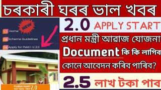 Assam Pm Awas Yojona 2.0 new house apply Start 2025 | Pmay- U 2.0 Apply Last date & house eligible .