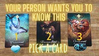  HE / SHE WANTS YOU TO KNOW THIS! / PICK A CARD / Tarot Love messages