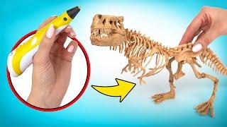 How To Make Cool T-Rex Skeleton With 3D Pen