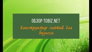 Обзор конструктора сайтов Tobiz (преимущества, возможности)