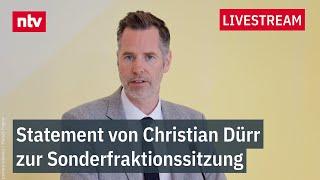 LIVE: Statement von Christian Dürr zur Sonderfraktionssitzung