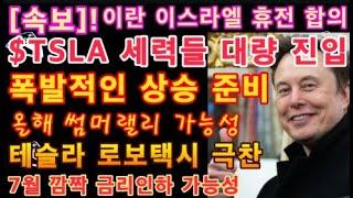 [속보]이란 이스라엘 휴전 합의 / $TSLA 세력들 대량진입! 테슬라 로보택시 LA,샌프란시스코 등 확장 / 폭발적인 상승준비! 올여름 썸머랠리 오나 /7월 깜짝 금리인하 가능성