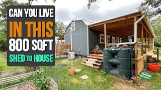 Can You Live in an 800 sqft Shed to House Conversion? {TWO LOFTS}