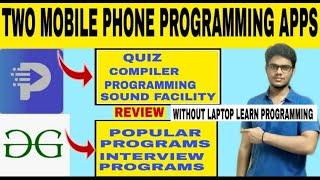 Mobile  Phone Programming Apps. Programming hub and GeeksforGeeks.#without laptop  learn programming