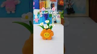Bloom Buddy  | DIY Cute Clay Planter for Aesthetic Desk Vibes #youtubeshorts #diy #craft