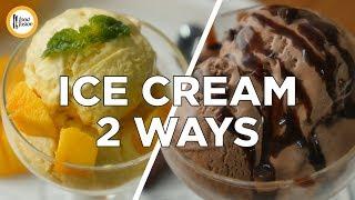 Mango Ice cream & Chocolate Ice cream recipe by Food Fusion