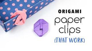 Origami Paperclips Tutorial (they work) - DIY - Paper Kawaii