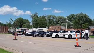 Officer Langsdorf Being Escorted to Funeral Home