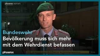 phoenix tagesgespräch mit Marcel Bohnert zur Diskussion um ein neues Wehrdienstmodell am 12.06.24