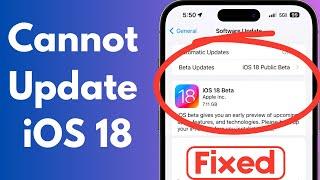 Cannot Update iOS 18 | why can't i update to iOS 18 | IOS 18 not update problem Fixed