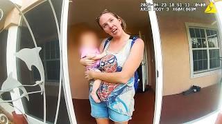 Drunk Mom With Baby Goes Ballistic on Cops After Assaulting Boyfriend!