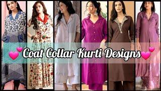 Latest Coat Collar Kurti Designs| Collar Neck Kurti Design| Kurti Design 2024