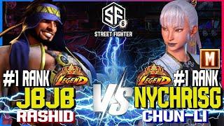 SF6 ▰ JBJB (#1 Ranked Rashd) vs NYCHRISG (#1 Ranked Chunli) ▰ HIGH LEVEL GAMEPLAY