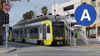 Los Angeles Metro A Line Long Beach to Azusa via Downtown LA - Full Cab Ride