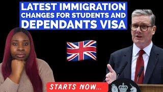 Uk  Latest immigration changes for international students and dependants visa  starts now ..